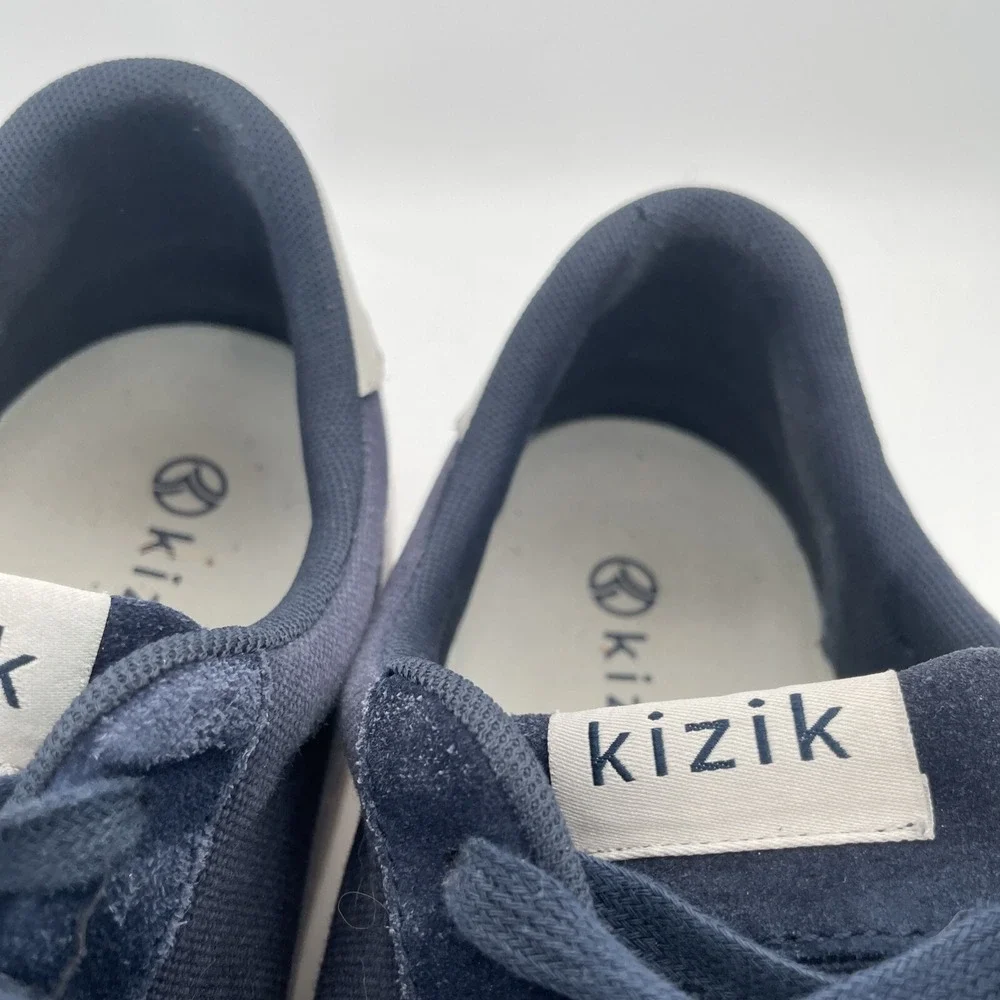 Kizik The Prague Sneakers Mens 11.5 Black Suede & Canvas Hands Free Casual Shoes